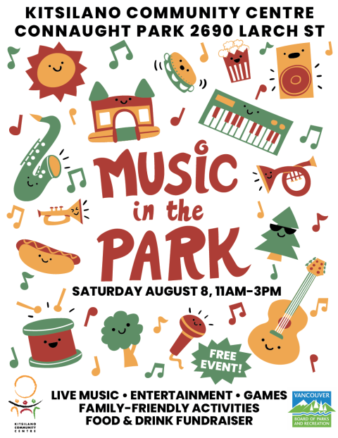 Music in the Park - Aug 8 • Kitsilano Community Centre located in ...